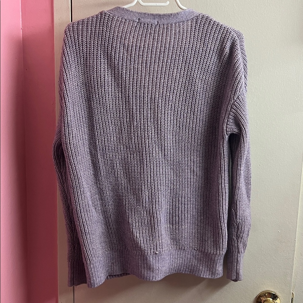Hot Topic Light Purple Cardigan with Heart Patch - Picture 4 of 4